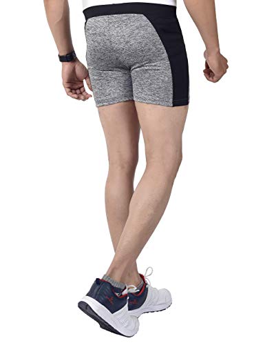 Image of DECISIVE Fitness Polyester Gym Workout Lifting Shorts for Men-Grey