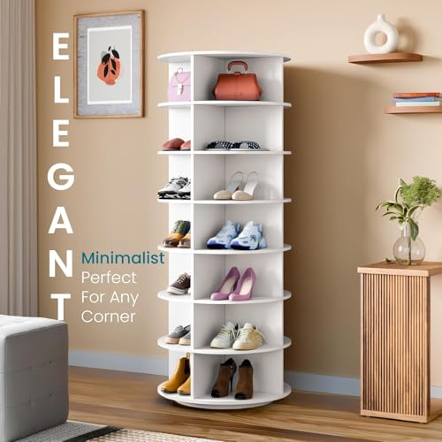 Image of The Artment 7- TierTwist Rotating Organizer Tower | 360 Swivel Multi-Purpose Storage Rack for Shoes, Makeup, Skincare, Pantry Items | Shoes Rack | Space-Saving Organizer for Home & Office