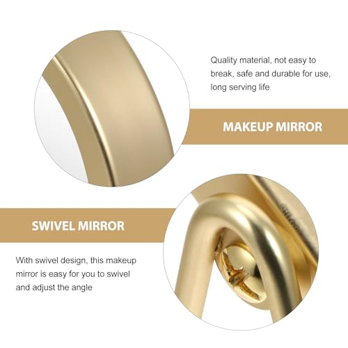 Miroir de maquillage double face pivotant à 360° contre les reflets flous