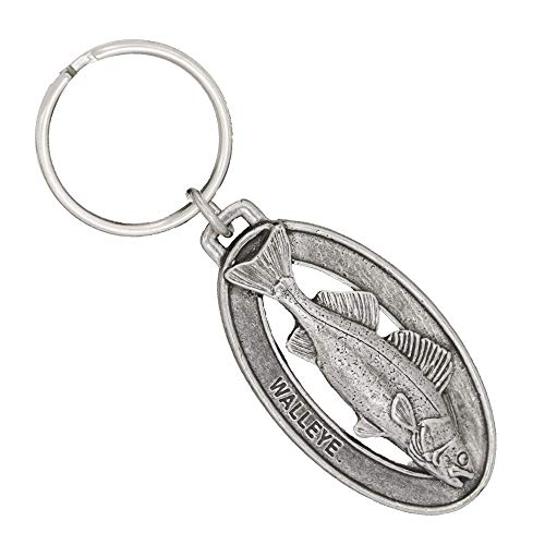 Image of Creative Pewter Designs Walleye Keychain F075KC, Walleye Keychain, Pewter Keychain