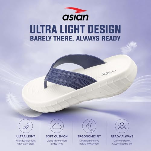 Image of ASIAN Safari-14 Men's Stylish Flip Flops | Lightweight Comfort, Soft Cushion Feel, Durable Grip, Perfect for Home, Outdoors