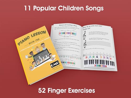 How to Learn Piano with a Focus on Composition 51 QMG Color Piano and Keyboard Stickers and Complete Color Note Piano Music Lesson and Guide Book for Kids and Beginners; Designed and Printed in USA #5
