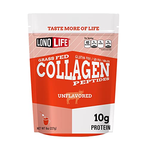 LonoLife - Unflavored Collagen Peptides with 10g Protein, Paleo and Keto Friendly, 8-Ounce Bulk Container - Packaging May Vary LonoLife - Unflavored Collagen Peptides with 10g Protein, Paleo and Keto Friendly, 8-Ounce Bulk Container - Packaging May Vary