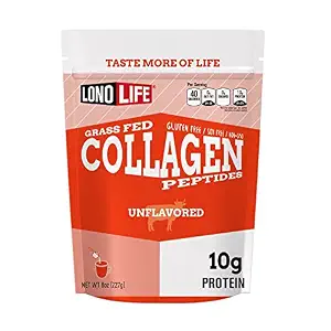 LonoLife - Unflavored Collagen Peptides with 10g Protein, Paleo and Keto Friendly, 8-Ounce Bulk Container - Packaging May Vary