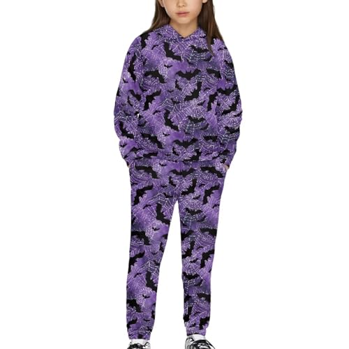 Pullover Hoodies and Sweatpants Kids 5-12Y Girls Sweatshirts and Sweatpants with Pocket