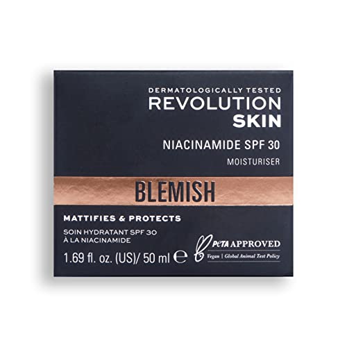 Revolution Skincare London, SPF30 Normal to Oily Skin, Mattifying Moisture Cream, Contains Niacinamide, Fragrance Free, 50 ml Revolution Skincare London, SPF30 Normal to Oily Skin, Mattifying Moisture Cream, Contains Niacinamide, Fragrance Free, 50 ml