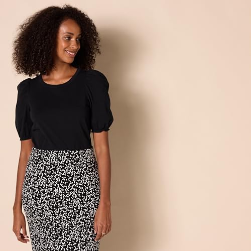 Amazon Essentials Women's Regular-Fit Puff Short-Sleeve Crewneck T-Shirt2