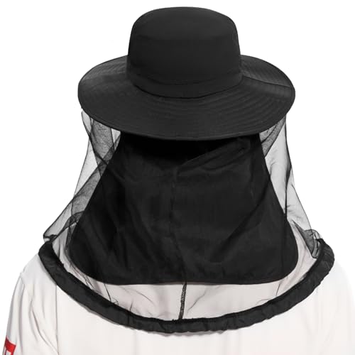 Image of BASSDASH Unisex UPF 50+ Mosquito Net Hat with Neck Flap FH17