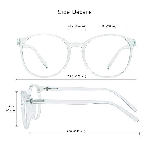 Image of VisionGlobal Blue Light Blocking Glasses, Lightweight Oval Frame, Computer Glasses for Gaming, Office, TV