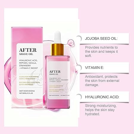 Strawberry Post-Shave Oil – Lightweight Skin Conditioning Oil for Soft, Hydrated Feel – Ideal for After Shaving Bump-Prone Areas - Image 9 thumbnail