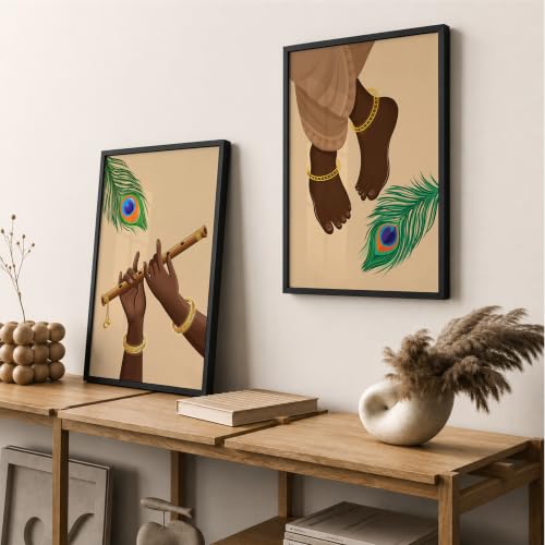 Image of Suneree Traditional Indian Wall Art - Set of 2 (ART 17, 10x13 INCHES)