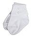 Baby Boys White Nylon Anklet Socks with Buttons - Small 2-4 Months
