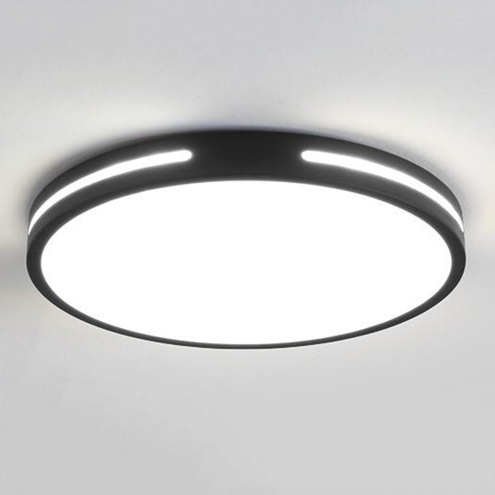 Plafonnier LED rond en fer pour salon sans zone d'ombre