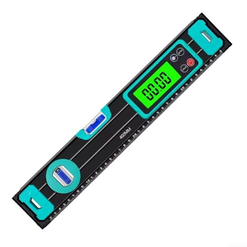 Regla de buscador de ángulos digital con pantalla LCD, transportador inclinómetro digital, con base magnética, para montaje de muebles a alineación mecánica (400 mm)