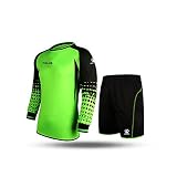 KELME Padded Goalkeeper Uniform, Men Soccer Goalie Shirts and Shorts, Youth Keeper Long Sleeve Jerse