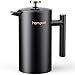 Price comparison product image Homgeek Cafetière 8 Cup/1 Litre French Press Coffee Maker, Double Walled Insulated Coffee Presser and Tea Pot with 304 Grade Stainless Steel Plunger and Extra Replacement Screens for Home and Office