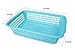 Honla Plastic Storage Baskets Organizer with Built in Handles,Set of 8 in 4 Assorted Colors
