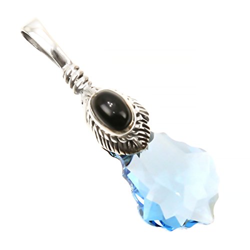 ジナブリング (JINA BRING) スワロフスキーのしずくペンダント翼フェザー ピンク ペンダント