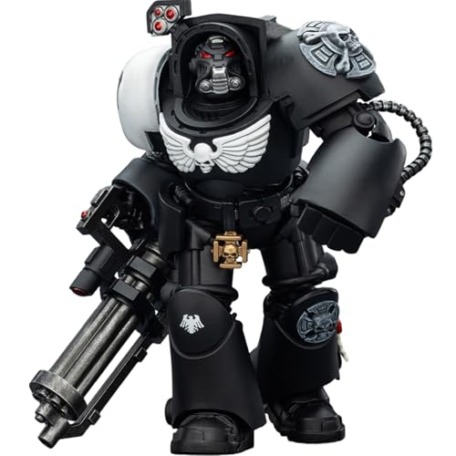 JOYTOY Warhammer 40k Raven Guard Terminator 3 with Power Fist and Assault Cannon 1/18 Action Figure Collect And Display Model