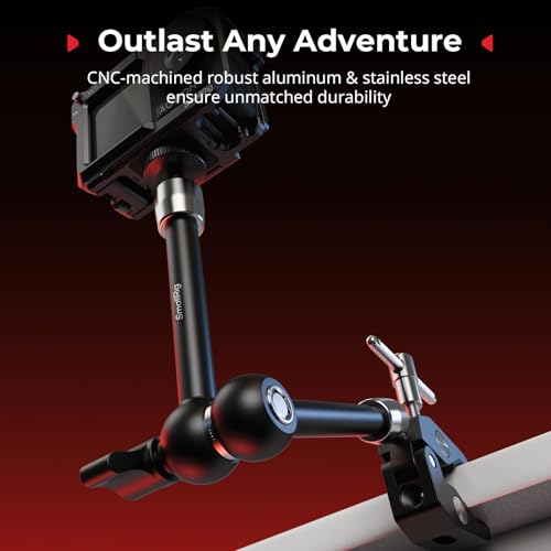 Image of SMALLRIG Magic Arm with Super Clamp for Action Cameras, Camera Clamp Mount for GoPro Hero 13 /12 /11, for DJI Osmo Action 5 pro /4 /3, for Insta360 Ace Pro 2, with 1 /4 inch Screw for Monitor /LED Lights