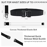 Aucuu Quick Release Tactical Belt, Work Belts, Tactical Belt for Men, 1.5" Military Style Nylon Web Hiking Belt, Adjustable Canvas Nylon Belts with Quick Release Buckle, with Hook - Image 2
