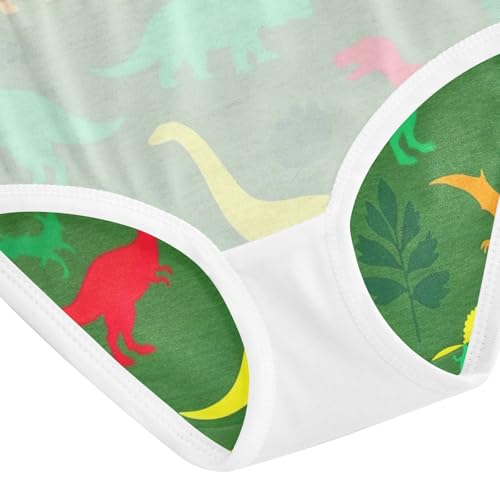 Colorful Dinosaurs Toddler Cotton Underwear, Girl Underwear, 2T–8 Years4