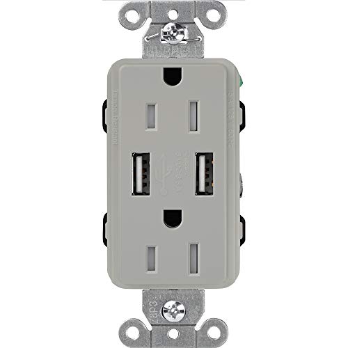 One-Day Sale: Up to 80% Off Lutron CAR-15-UBTR-GR USB Receptacle, Gray