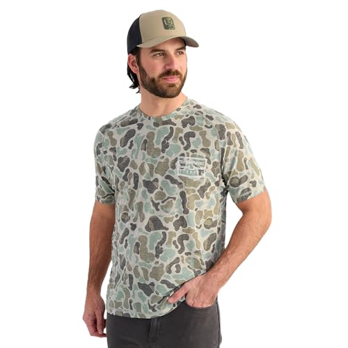 HUK Men's Drift Short Sleeve Lightweight Jersey Crew, Performance Fishing Shirt with UPF Sun Protection