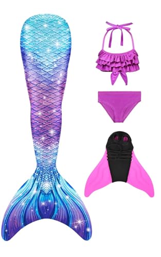 shepretty Fisch Tail Mädchen Fisch zum Monoflosse mit Bikini Sommer...