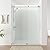 Vanity Art 56-60" W x 76" H Glass Shower Doors with 0.32" Clear Glass Stainless Steel Handle & Anti-jump System, Frameless Single Sliding Shower Door,Brushed Gold