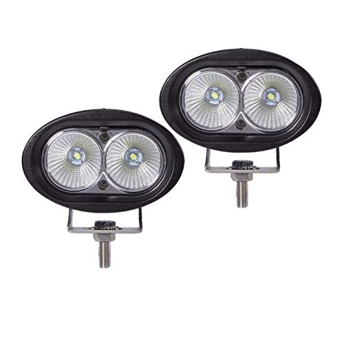 Welsun 2pcs 20W Oval LED Work Light Offroad Fog Lamp Car Auto Truck ATV Motorcycle Trailer Bicycle 4WD AWD 4x4 12v 24v Driving Headlamp (Color : Flood Beam)