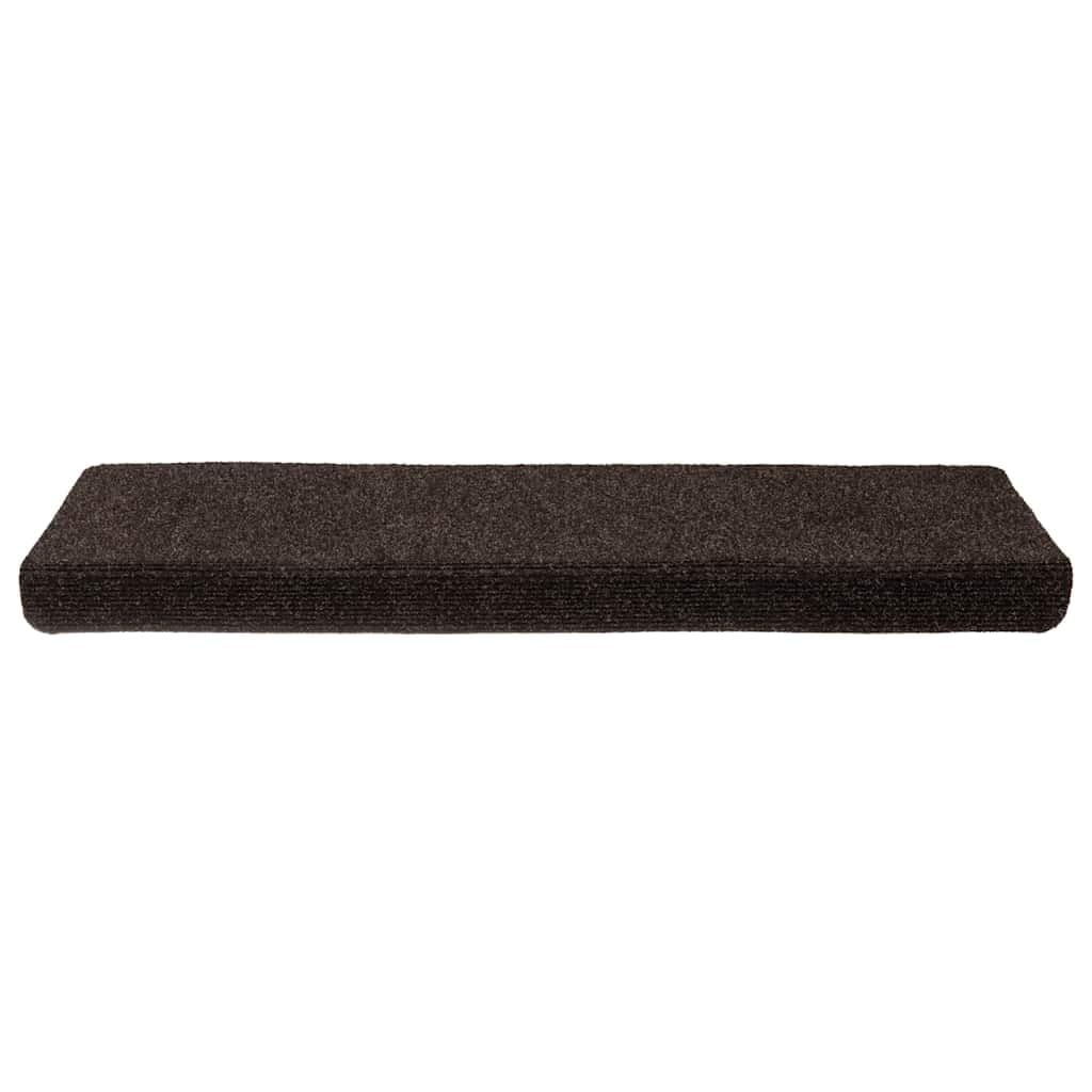 Tidyard Tapis d'escalier Autocollant 30 pcs Marron 65x21x4 cm, Tapis Escalier Tapis de Sécurité pour Sol Protection, Aînés et Animaux