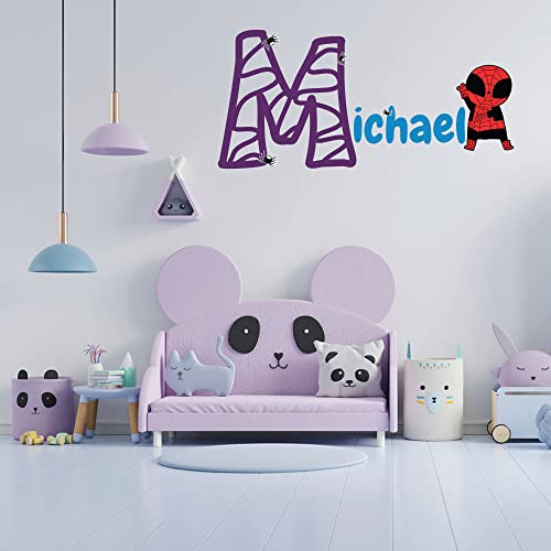 Vinilo decorativo Spider Name para habitación infantil miniatura 5