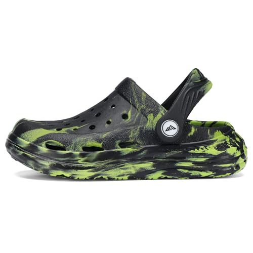 Image of Kids Tie Dye Garden Clogs for Boys Girls | Lightweight Slip-On Water Shoes with Arch Support