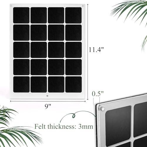 Image of Peohud Acrylic Enamel Pin Display Board, 20 Grids Dust-Free Pin Collection Organizer, Clear Table Top and Wall Pin Holder Case for Jewelry Pins, Pin Gift, Pin Enthusiast