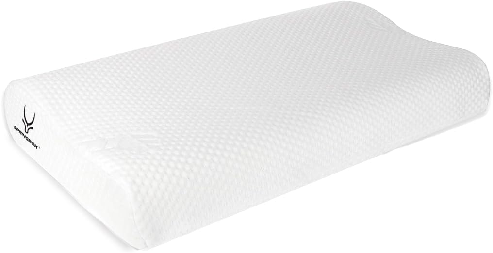 SPRINGBOK Premium Ergonomic Neck Comfort Pillows - Adjustable Memory Foam for Neck & Shoulder Pain Relief - Orthopedic Contour Support