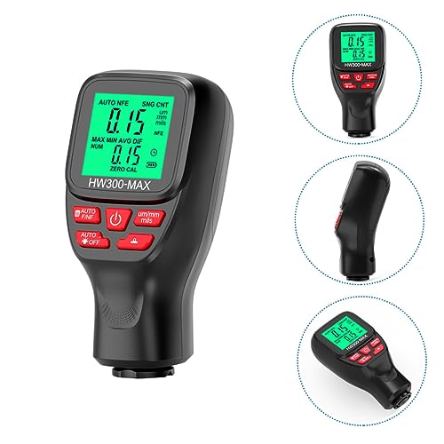 Medidor digital de grosor de recubrimiento automotriz ULTECHNOVO con pantalla LCD de fondo iluminado para mediciones precisas, diseño ligero para inspección de pintura de autos y autos usados miniatura 4