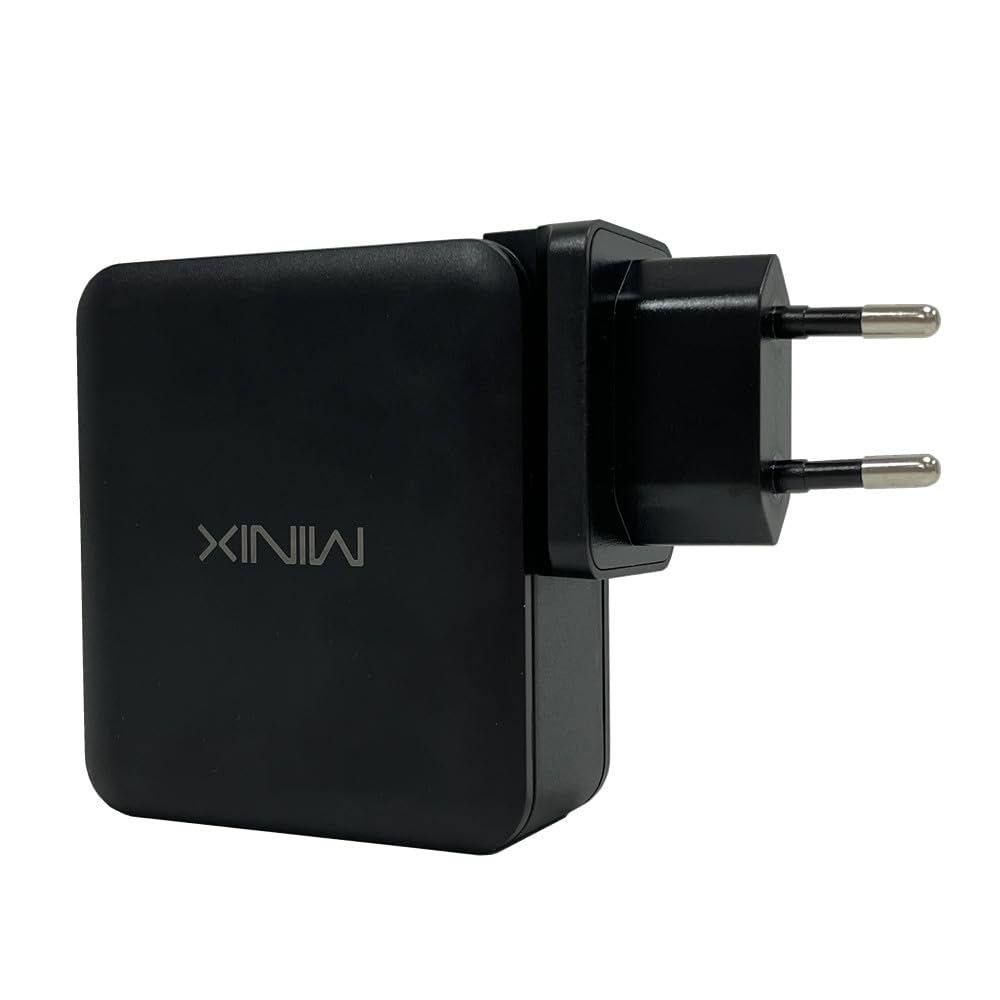 MINIX P165 Caricatore da muro a 4 porte 165W Turbo, con 3 porte USB-C, 1xUSB-C1 PD3.1 (140W) 1xUSB-C2 3.0 (100W) 1 x USB-C3 3.0 (30W) + 1 x USB- A 22,5W Ricarica rapida per laptop, tablet, smartphone