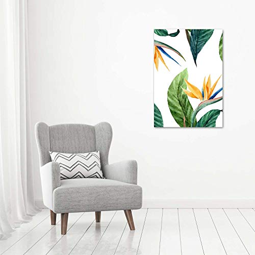 Impression sur Verre Acrylique 70x100 cm | Tableau Plexiglas Strelitzia Orange - 4