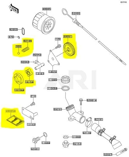 Miniatura 5 de Kit de bomba de aceite para motor Kawasaki FD620D con filtrorotoresengranajes rectosresortes