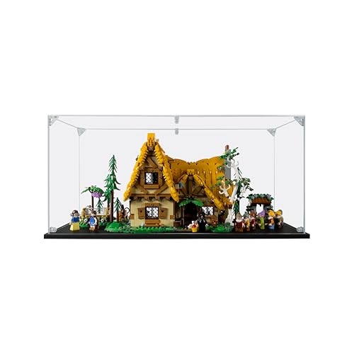 SONGLECTION Acrylic Display Case Compatible for Lego Snow White and The Seven Dwarfs' Cottage #43242, Dustproof Display Case (Case Only) (Lego Sets are NOT Included)