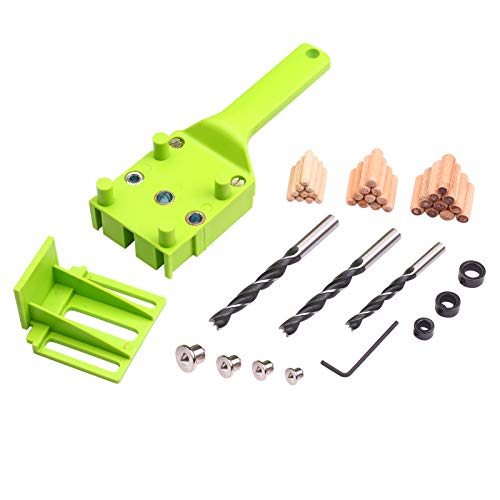 Lechnical 41pcs Conjunto de gabarito de cavilha de madeira rápido para bolso portátil Jig fit 6/8 /