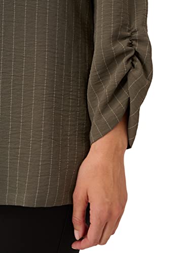 Adrianna Papell Women's Tall Size Printed Ruched 3/4 Sleeve One Button Notch Blazer4