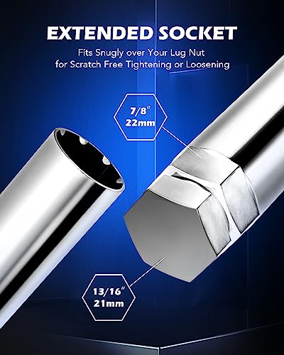 Orion Motor Tech 24 Black 14x1.5 Lug Nuts Spline for 6 Lug & M14x1.5 Wheel Studs Rims, 51mm x 22mm, Fits Chevy GMC Ford Cadillac Lincoln SAAB Saturn Silverado 1500 Savana 1500 F150 Expedition