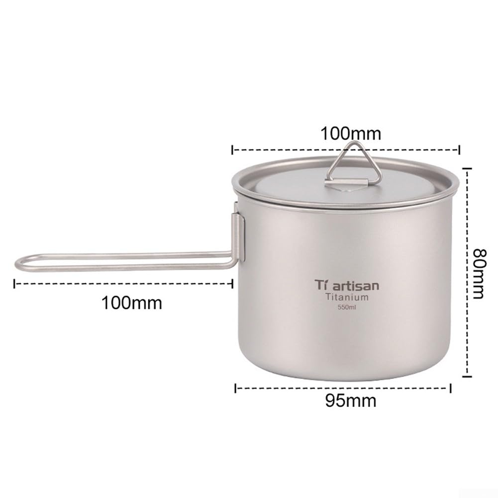 Couvercle De Tasse En Titane Pour Camping - Léger Et Durable - Tailles 80mm à 120mm - 13