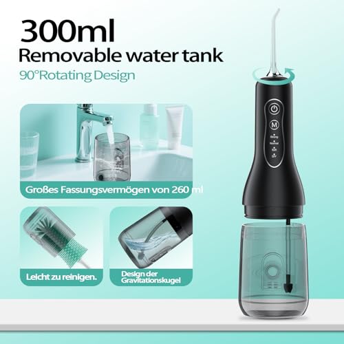 OasiSmile Munddusche Kabellos Elektrisch, 40 Tage Akku, Zuhause & Reise – Ansicht 4
