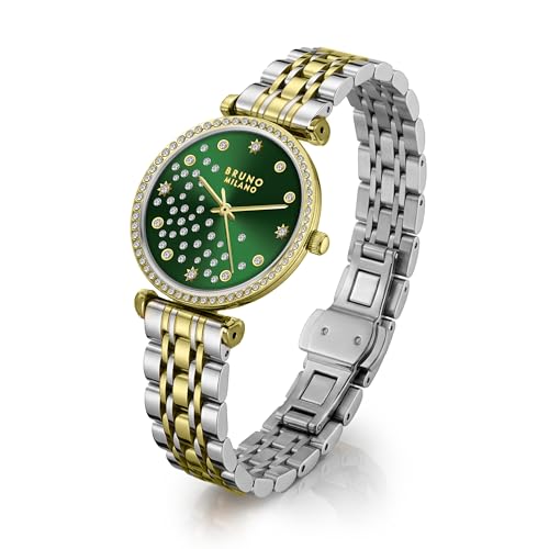 Image of BRUNO MILANO Luxe Diamond Studded Bezel Watch for Women and Girls