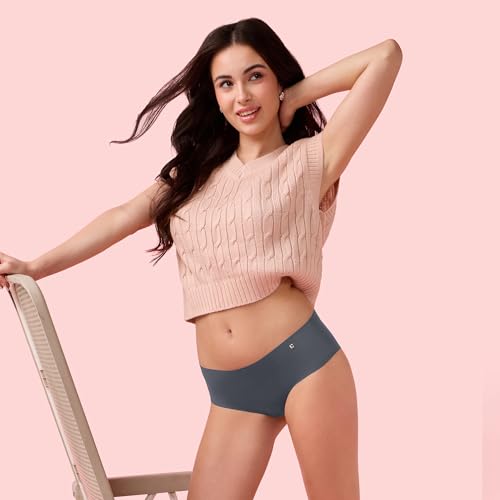 Image of Enamor Innovations Invisi, All Day Comfort, Mid Waist Hipster Panty for Women - No Visible Panty Lines, Sweat Wicking, Free Cut, Full Coverage - PH40