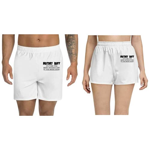 Unisex Regular fit 'History | History Buff' Polyester Shorts [Size S/28In to XL/40In]