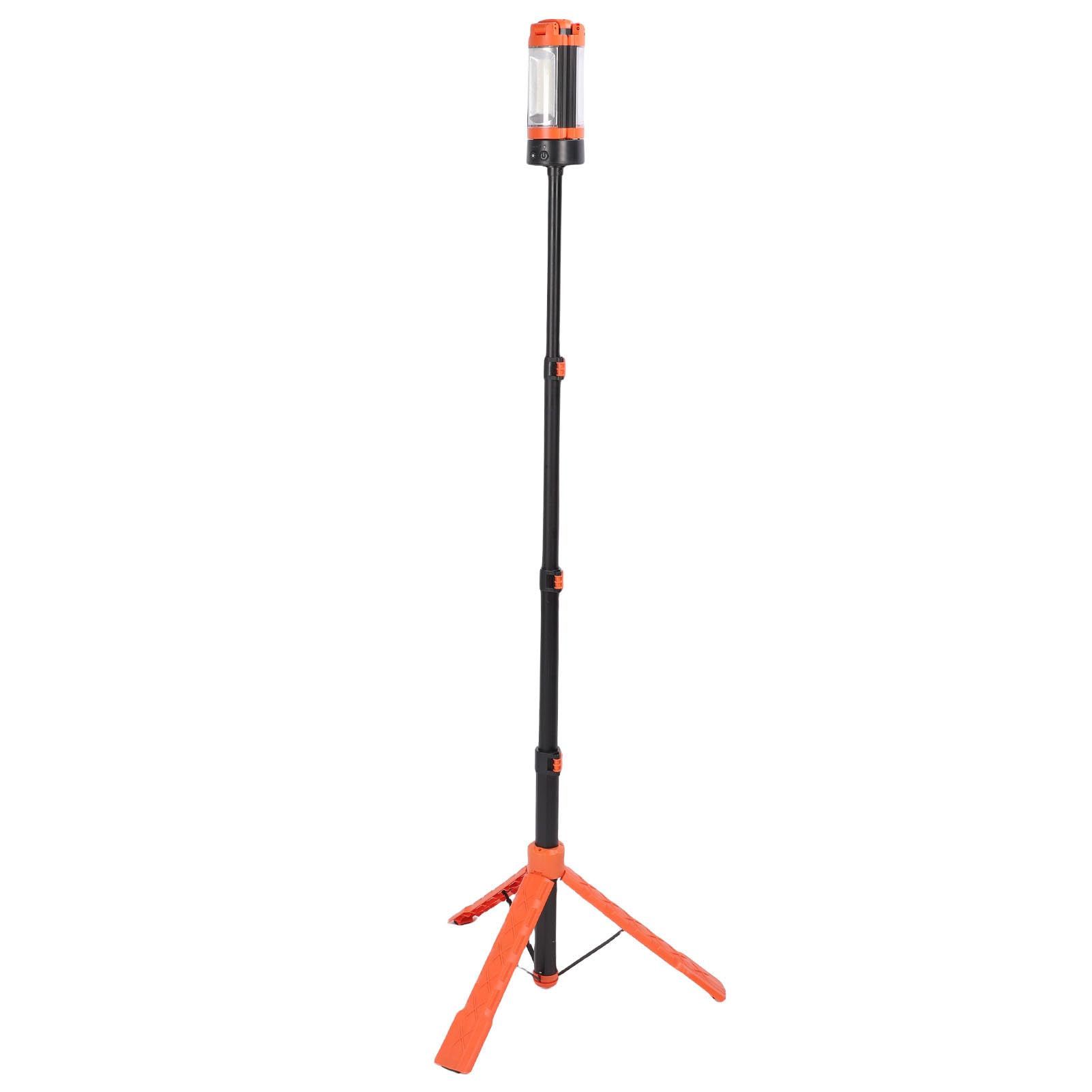 FTVOGUE Lampada da Campeggio Ricaricabile, Lampada da Lavoro a LED in ABS con Uscita da 2600 Lm, 3 Teste Regolabili, 5 modalità, Supporto Pieghevole da 75 a 186 Cm per Uso di Riparazione di